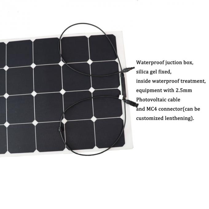 پنل خورشیدی تک رنگ انعطاف پذیر ضد پیری 100W 1