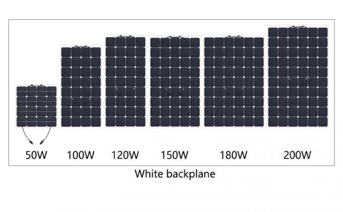 پنل خورشیدی تک رنگ انعطاف پذیر ضد پیری 100W 2